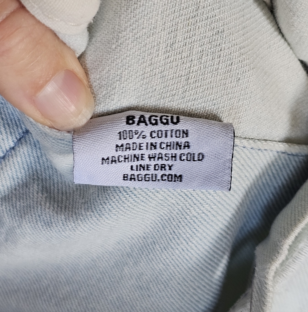 BAGGU Washed Denim Drawstring Backpack RARE - Picture 11 of 11